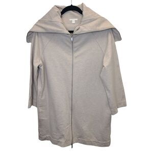 COS Women's Zip Front Beige Wool Blend Sweater Sz M